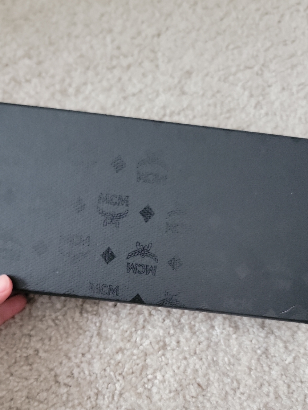 MCM Black Logo Monogram Box W Cards